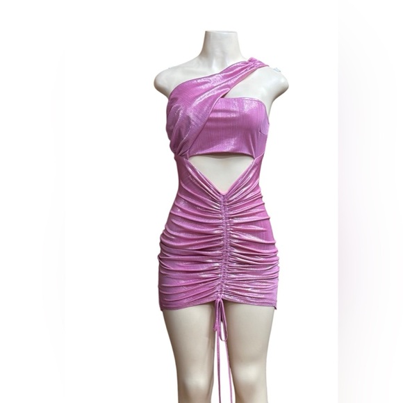AKIRA.   Purple Asymmetrical One-Shoulder Bodycon Dress - Picture 5 of 9